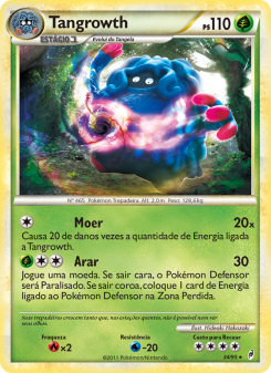 Carta Pokémon Tangrowth COL 034/095 da coleção Call of Legends
