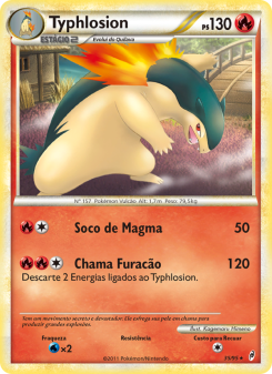 Carta Pokémon Typhlosion COL 035/095 da coleção Call of Legends