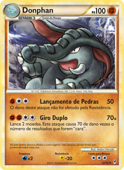 Carta Pokémon Donphan COL 042/095 da coleção Call of Legends