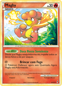 Carta Pokémon Magby COL 046/095 da coleção Call of Legends