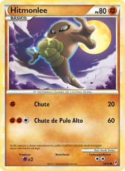Carta Pokémon Hitmonlee COL 058/095 da coleção Call of Legends