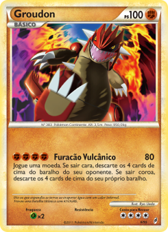 Carta Pokémon Groudon COL 006/095 da coleção Call of Legends