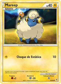 Carta Pokémon Mareep COL 063/095 da coleção Call of Legends