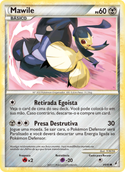 Carta Pokémon Mawile COL 064/095 da coleção Call of Legends