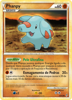Carta Pokémon Phanpy COL 066/095 da coleção Call of Legends