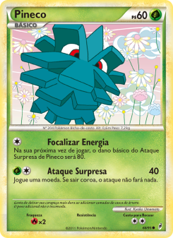 Carta Pokémon Pineco COL 068/095 da coleção Call of Legends