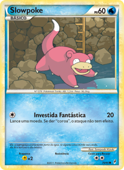 Carta Pokémon Slowpoke COL 070/095 da coleção Call of Legends