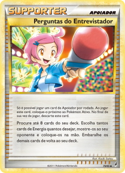 Carta Pokémon Interviewer's Questions COL 079/095 da coleção Call of Legends