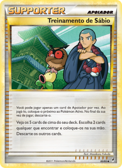 Carta Pokémon Sage's Training COL 085/095 da coleção Call of Legends