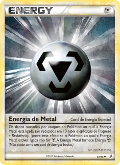 Carta Pokémon Metal Energy COL 087/095 da coleção Call of Legends