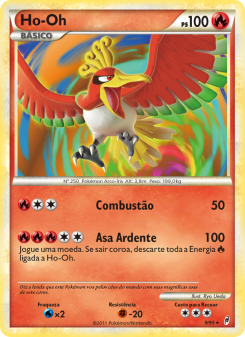 Carta Pokémon Ho-Oh COL 009/095 da coleção Call of Legends