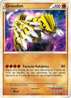 Carta Pokémon Groudon COL SL4/095 da coleção Call of Legends