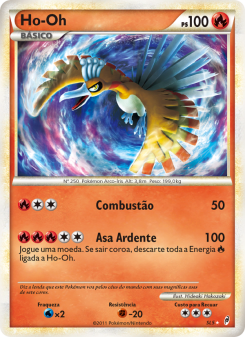 Carta Pokémon Ho-Oh COL SL5/095 da coleção Call of Legends