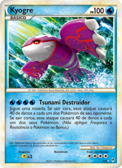 Carta Pokémon Kyogre COL SL6/095 da coleção Call of Legends