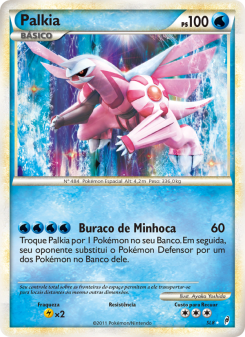 Carta Pokémon Palkia COL SL8/095 da coleção Call of Legends