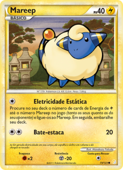 Carta Pokémon Mareep HS 073/123 da coleção HeartGold SoulSilver