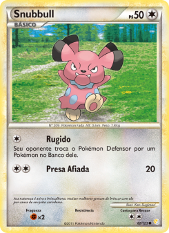 Carta Pokémon Snubbull HS 082/123 da coleção HeartGold SoulSilver