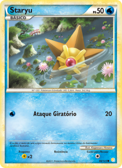 Carta Pokémon Staryu HS 084/123 da coleção HeartGold SoulSilver