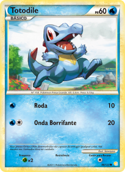 Carta Pokémon Totodile HS 086/123 da coleção HeartGold SoulSilver
