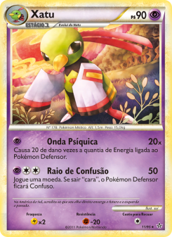 Carta Pokémon Xatu UL 011/095 da coleção Unleashed