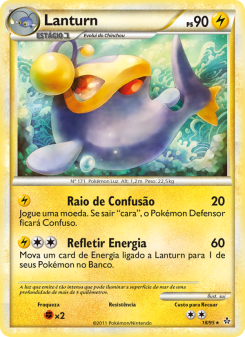 Carta Pokémon Lanturn UL 018/095 da coleção Unleashed