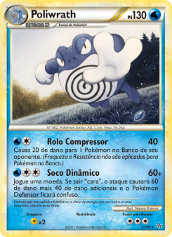 Carta Pokémon Poliwrath UL 021/095 da coleção Unleashed