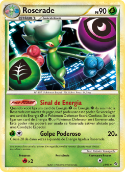Carta Pokémon Roserade UL 023/095 da coleção Unleashed