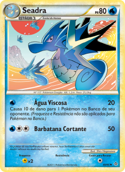 Carta Pokémon Seadra UL 040/095 da coleção Unleashed