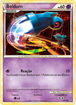 Carta Pokémon Beldum UL 044/095 da coleção Unleashed