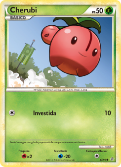 Carta Pokémon Cherubi UL 047/095 da coleção Unleashed