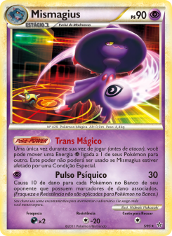 Carta Pokémon Mismagius UL 005/095 da coleção Unleashed
