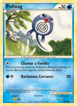 Carta Pokémon Poliwag UL 058/095 da coleção Unleashed