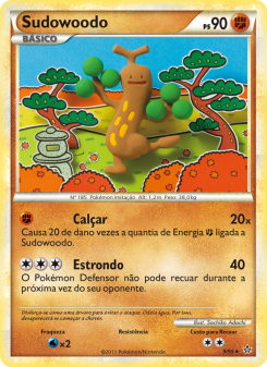 Carta Pokémon Sudowoodo UL 009/095 da coleção Unleashed