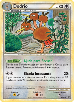 Carta Pokémon Dodrio UND 011/090 da coleção Undaunted