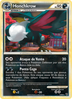 Carta Pokémon Honchkrow UND 015/090 da coleção Undaunted
