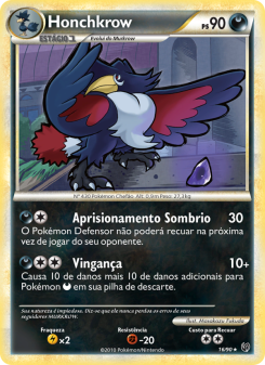Carta Pokémon Honchkrow UND 016/090 da coleção Undaunted