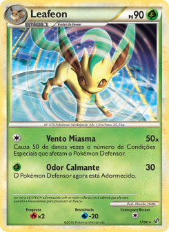 Carta Pokémon Leafeon UND 017/090 da coleção Undaunted