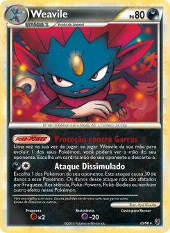 Carta Pokémon Weavile UND 025/090 da coleção Undaunted
