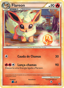 Carta Pokémon Flareon UND 026/090 da coleção Undaunted