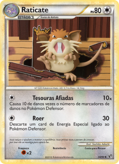 Carta Pokémon Raticate UND 034/090 da coleção Undaunted