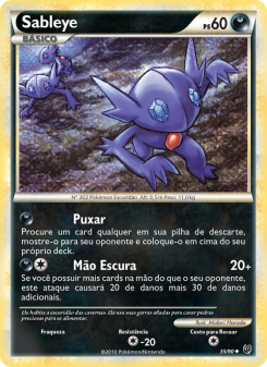 Carta Pokémon Sableye UND 035/090 da coleção Undaunted