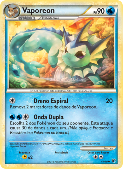 Carta Pokémon Vaporeon UND 041/090 da coleção Undaunted
