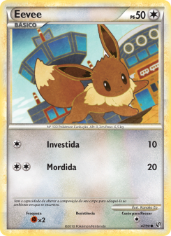 Carta Pokémon Eevee UND 047/090 da coleção Undaunted