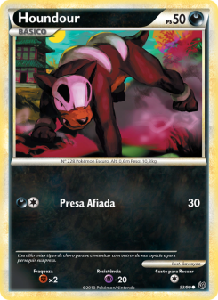 Carta Pokémon Houndour UND 053/090 da coleção Undaunted