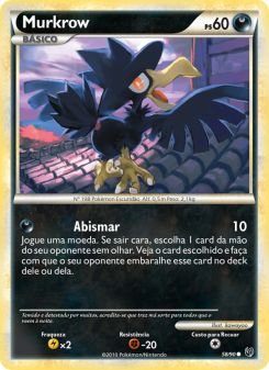 Carta Pokémon Murkrow UND 058/090 da coleção Undaunted
