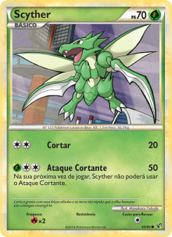 Carta Pokémon Scyther UND 065/090 da coleção Undaunted