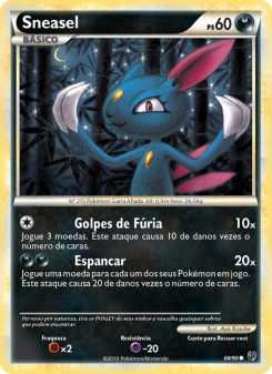 Carta Pokémon Sneasel UND 068/090 da coleção Undaunted