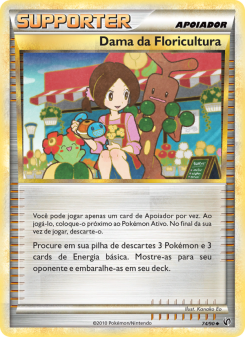 Carta Pokémon Flower Shop Lady UND 074/090 da coleção Undaunted