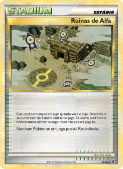 Carta Pokémon Ruins of Alph UND 076/090 da coleção Undaunted