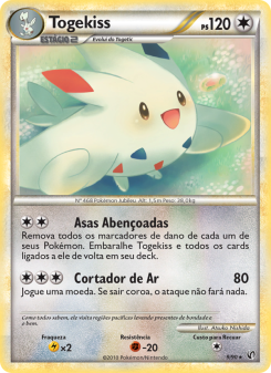 Carta Pokémon Togekiss UND 009/090 da coleção Undaunted